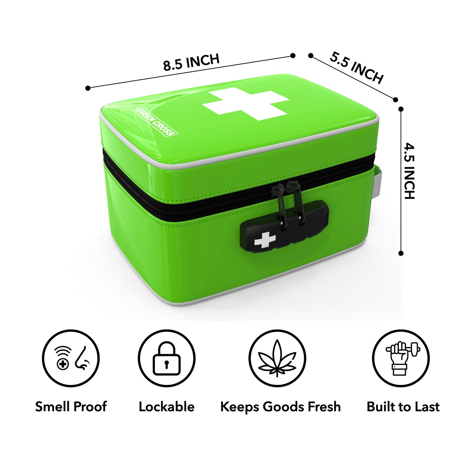 GREEN CROSS Rolling Tray Stash Box Lock Box With Key Wooden Box Smell –  GREEN CROSS ORIGINAL